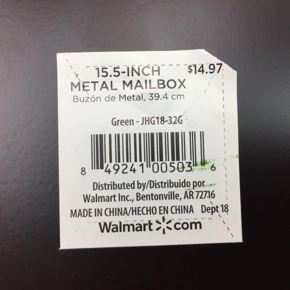 Christmas North Pole Post Green Mail Box Metal Tin - Picture 9 of 14